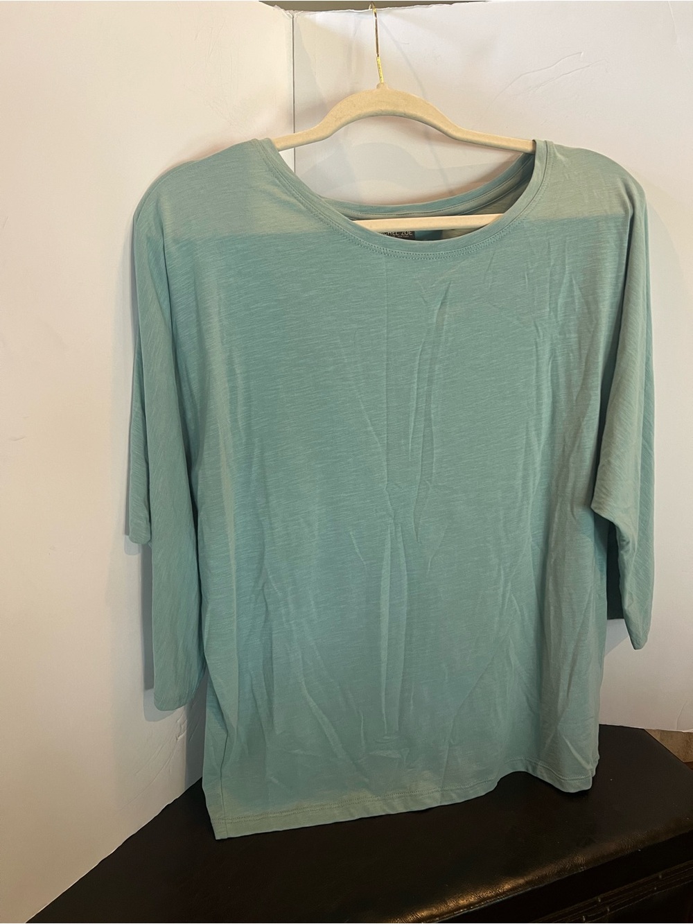 Rachel Zoe Light Teal Long Sleeve Relaxed Tee